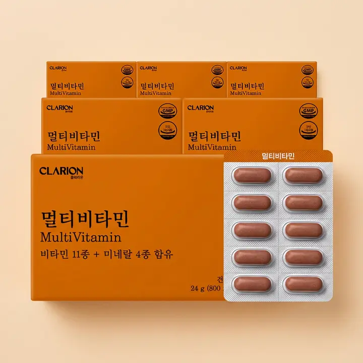 클라리온 멀티비타민 미네랄 15종 종합비타민, 30정, 6개