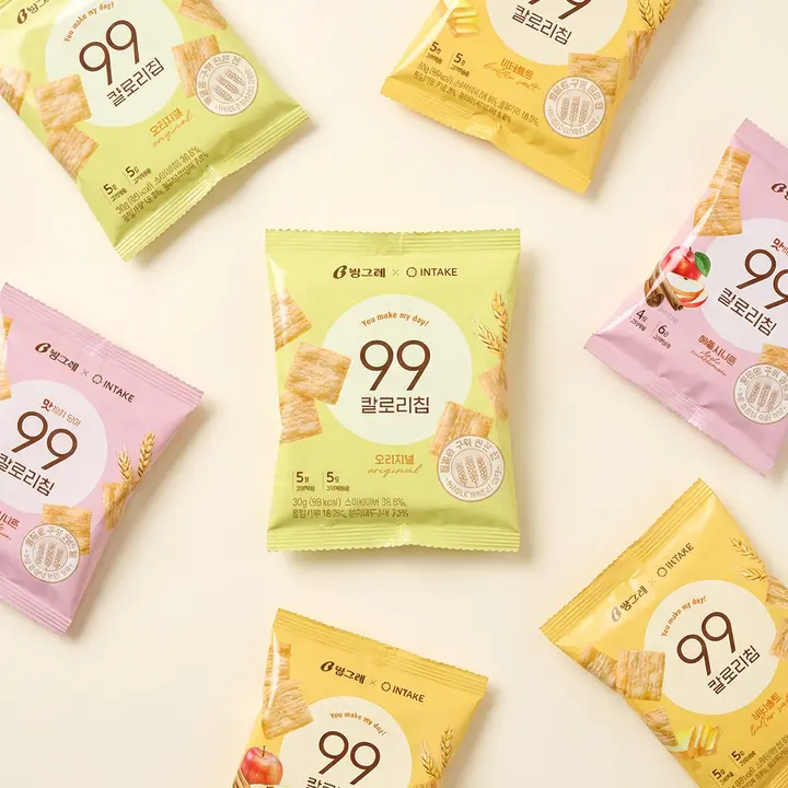 빙그레 99칼로리칩, 오리지널 30g 4개 + 버터솔트 30g 4개 + 애플시나몬 30g 2개